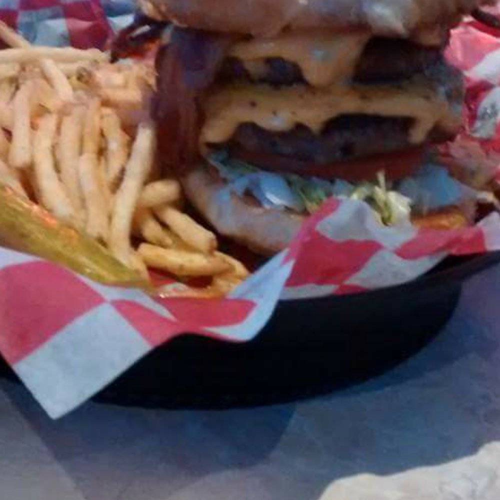 Bubba's 33 - The double Bubba 33, fries, and a pickle - American Near Me - Fishers, Indiana