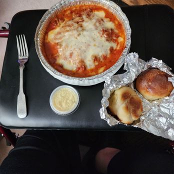Salvio's Pizzeria - Lasagna, garlic knots, Parmesan cheese is a big meal. - Pizza Near Me - Cary, North Carolina Salvio's Pizzeria - Lasagna, garlic knots, Parmesan cheese is a big meal. - Pizza Near Me - Cary, North Carolina
