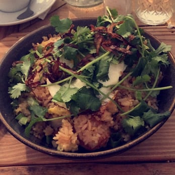 Threefold Cafe - Emperor Nasi Goreng. Look at all that cilantro! - Breakfast & Brunch Near Me - Coral Gables, Florida Threefold Cafe - Emperor Nasi Goreng. Look at all that cilantro! - Breakfast & Brunch Near Me - Coral Gables, Florida