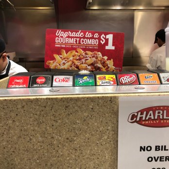 Charleys Cheesesteaks - They don't honor this. They say it is one dollar more than the extra $3 to get fries. Makes no sense. - Sandwiches Near Me - Mcallen, Texas Charleys Cheesesteaks - They don't honor this. They say it is one dollar more than the extra $3 to get fries. Makes no sense. - Sandwiches Near Me - Mcallen, Texas