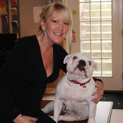 All American Appliance Service - Owner Bonnie Woolsey with bulldog Fionna
