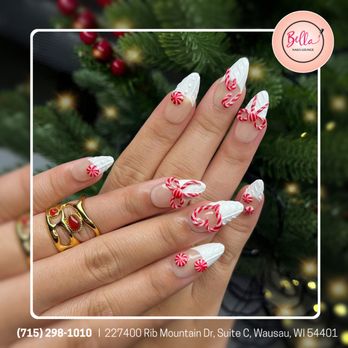 Bella Nails Lounge - Clean holiday nails with a polished look. - Nail Salons Near Me - Wausau, Wisconsin Bella Nails Lounge - Clean holiday nails with a polished look. - Nail Salons Near Me - Wausau, Wisconsin