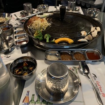 The Cast Iron Pot 3 - Table set up - Korean Near Me - Flushing, New York The Cast Iron Pot 3 - Table set up - Korean Near Me - Flushing, New York