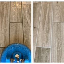 California Steamin' - Tile & Grout Cleaning before & after