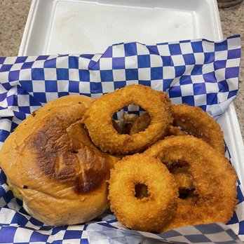 Brunch in a Box - NorCal Cheesy Burger & Onion rings - Food Trucks Near Me Brunch in a Box - NorCal Cheesy Burger & Onion rings - Food Trucks Near Me