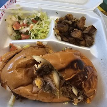 Tony Street Tacos - My favorite taco place in town !!!! This is the bbq sandwich with potatoes ! - Mexican Near Me - Rosenberg, Texas Tony Street Tacos - My favorite taco place in town !!!! This is the bbq sandwich with potatoes ! - Mexican Near Me - Rosenberg, Texas