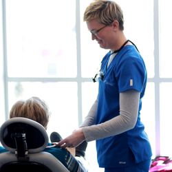 Wausau Smiles - Jenny, one of our hygienists, talks with a patient