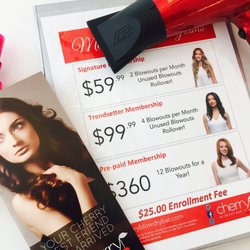 Cherry Blow Dry Bar - Our memberships are a great way to save money on your blowouts and other services! With various price points,there's an option for everyone.