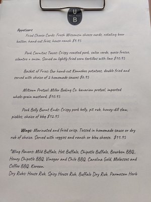Menu photo 6 Uncle Buck's Milwaukee, WI
