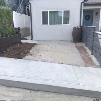 Fehoko Concrete - New curb and sidewalk where our driveway apron once was. - Masonry/Concrete Near Me