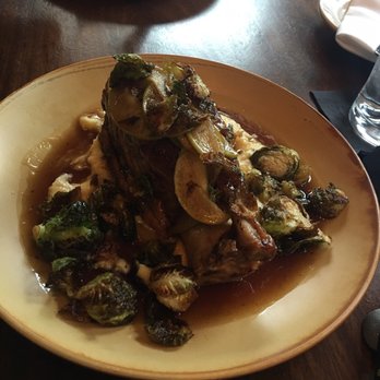 Walkers - Pork shank and Brussels sprouts. - New American Near Me - Billings, Montana