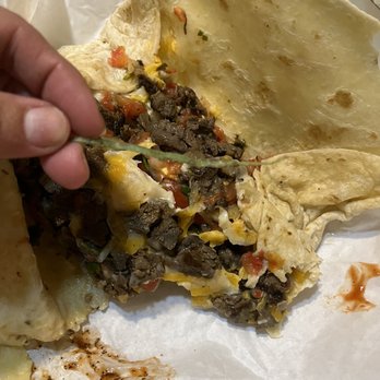 Tops Burgers - Plastic from my Carne Asada Burrito - Burgers Near Me - Pasadena, California Tops Burgers - Plastic from my Carne Asada Burrito - Burgers Near Me - Pasadena, California