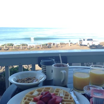 Sand Pebbles Inn - Enjoying our breakfast on our own private patio! Just watch out for the seagulls :) - Hotels Near Me - Cambria, California Sand Pebbles Inn - Enjoying our breakfast on our own private patio! Just watch out for the seagulls :) - Hotels Near Me - Cambria, California