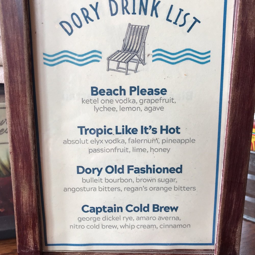 Dory Deli - Drink menu! Ordered the captain cold brew - Delis Near Me - Newport Beach, California Dory Deli - Drink menu! Ordered the captain cold brew - Delis Near Me - Newport Beach, California
