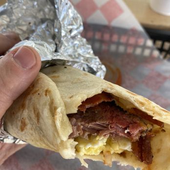 Young's BBQ & More - Breakfast burrito. - Barbeque Near Me - Lampasas, Texas Young's BBQ & More - Breakfast burrito. - Barbeque Near Me - Lampasas, Texas