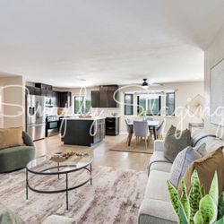 Simply Staging - Great room with open space and living room