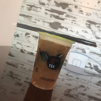 Kung Fu Tea - Peach oolong with grass jelly - Bubble Tea Near Me - Centreville, Virginia