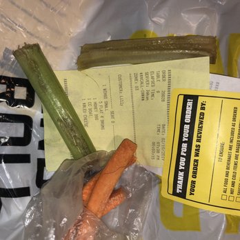 Buffalo Wild Wings - Old celery and carrots plus human hair. Disgusting - Chicken Wings Near Me - Rockaway, New Jersey Buffalo Wild Wings - Old celery and carrots plus human hair. Disgusting - Chicken Wings Near Me - Rockaway, New Jersey