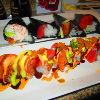 Sushi Asahi - assorted hand rolls and asahi cut rolls - Sushi Bars Near Me - Riverside, California