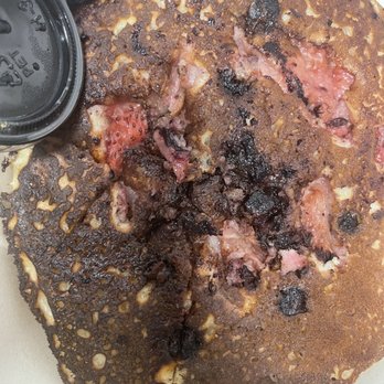 Naked Cafe - Burned strawberry chocolate chip pancakes - Breakfast & Brunch Near Me - Solana Beach, California Naked Cafe - Burned strawberry chocolate chip pancakes - Breakfast & Brunch Near Me - Solana Beach, California