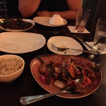 P.F. Chang's - Mongolian beef (top) with white rice and Korean chicken stir fry (bottom) with brown rice. - Chinese Near Me - Miami, Florida