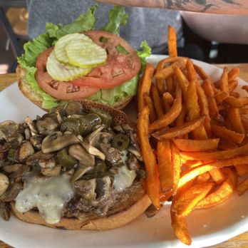 Teddy Bear Restaurant - Mushroom Jalapeño Burger - American Near Me - Big Bear Lake, California Teddy Bear Restaurant - Mushroom Jalapeño Burger - American Near Me - Big Bear Lake, California