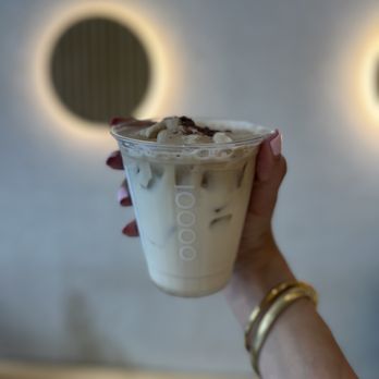 Ten Thousand Coffee - Espresso Cream Latte (~$7) with oat milk (+$0.75) - Coffee & Tea Near Me - New York, New York Ten Thousand Coffee - Espresso Cream Latte (~$7) with oat milk (+$0.75) - Coffee & Tea Near Me - New York, New York