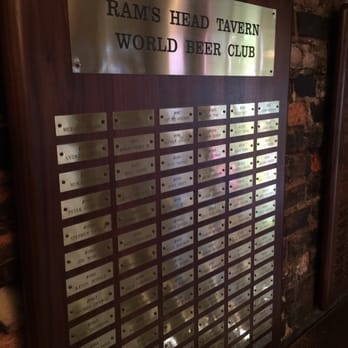 Rams Head Tavern - One of four world beer club winner plaques. - American Near Me - Annapolis, Maryland Rams Head Tavern - One of four world beer club winner plaques. - American Near Me - Annapolis, Maryland