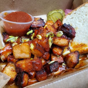 Biscuits and Bourbon - Pork Belly a la carte ($8 for 1/2 lb) w/ Bourbon Honey BBQ sauce - New American Near Me - Henderson, Nevada