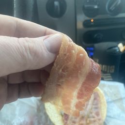 Damn don't give me food poisoning with your raw bacon. Damn don't give me food poisoning with your raw bacon.
