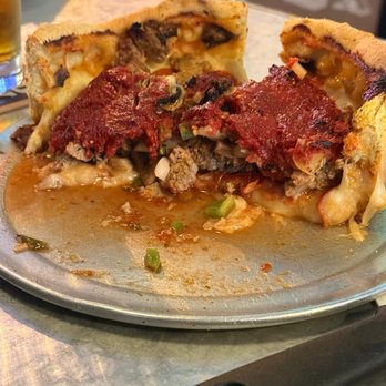 Hillary's Chicago Pizza - Crust was soggy. And falling apart. (DEFINITELY NOT A CHICAGO DEEP DISH PIZZA) - Pizza Near Me - Augustine, Florida Hillary's Chicago Pizza - Crust was soggy. And falling apart. (DEFINITELY NOT A CHICAGO DEEP DISH PIZZA) - Pizza Near Me - Augustine, Florida