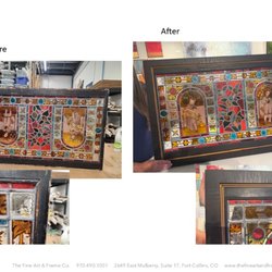 The Fine Art and Frame Company - Antique stained glass reframed.