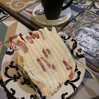 Under the Moon Cafe - Strawberry and cream layered crepe - Tapas/Small Plates Near Me - Lambertville, New Jersey Under the Moon Cafe - Strawberry and cream layered crepe - Tapas/Small Plates Near Me - Lambertville, New Jersey