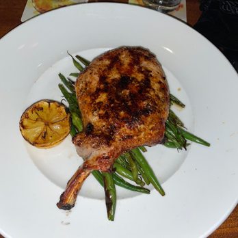 Seasons 52 - Best Wood-Grilled Dry-Rubbed Pork Chop - best anywhere - Seafood Near Me - Tampa, Florida Seasons 52 - Best Wood-Grilled Dry-Rubbed Pork Chop - best anywhere - Seafood Near Me - Tampa, Florida