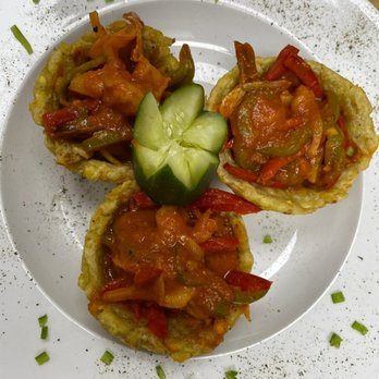 Ada Restaurant - Mofongo relleno de camarones en salsa / Fried Smashed Plantains Stuffed with Sauted Shrimp - Spanish Near Me - Miramar, Florida