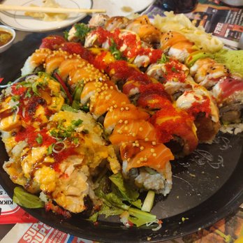 The Sushi Heroes - Tiger King Baked Roll Iron Salmon Hero Roll   Lightning Flash Hero Roll  Tuna Torch Hero Roll  Aquafan Roll - Sushi Bars Near Me - San Jose, California