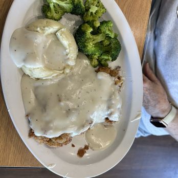 New York Hill Restaurant - Chicken fried steak dinner. Everything is so homemade. Delicious. - New American Near Me - Thurber, Texas