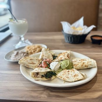 Victor's Mexican Grille - Fajita chicken quesadilla with grilled mushrooms, and spinach. YUMMMM - Seafood Near Me - Katy, Texas
