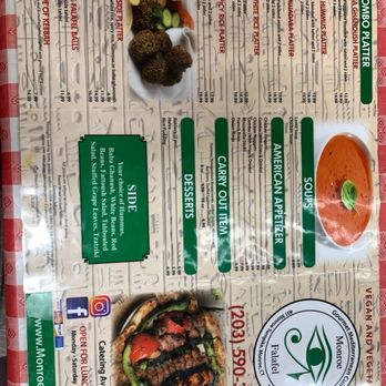 Monroe Falafel - Prices on the menu are several $ less than what your bill shows. - Mediterranean Near Me - Monroe, Connecticut
