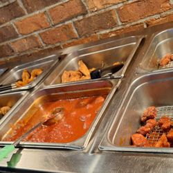 Wild Wing Cafe - Lunch wing buffet with meatballs & chips.