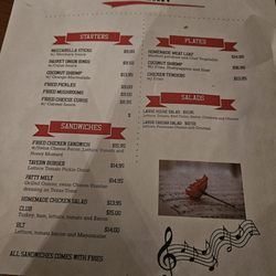 The Tavern at the Lakes - Menu