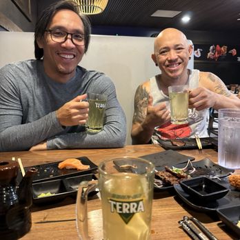 Kan Sushi - My sons proudly holding their hot tea mugs. - Sushi Bars Near Me - Honolulu, Hawaii Kan Sushi - My sons proudly holding their hot tea mugs. - Sushi Bars Near Me - Honolulu, Hawaii