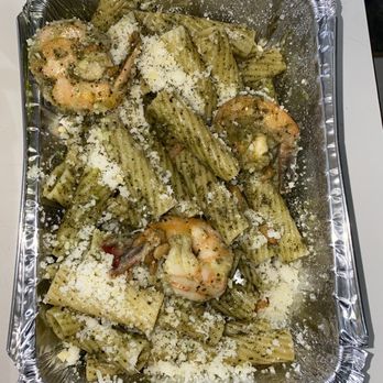 Bella Italia - Shrimp pesto rigatoni - Italian Near Me - Modesto, California Bella Italia - Shrimp pesto rigatoni - Italian Near Me - Modesto, California