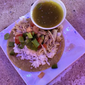 Poly Pop - Chicken with side of green salsa - Tiki Bars Near Me - Lake Jackson, Texas