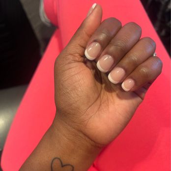 Tami-A Nails Salon - Pink and white set! - Nail Salons Near Me - Honolulu, Hawaii