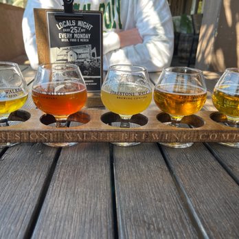Firestone Walker Brewing- Buellton - Classic flight - 805, DBA, Mind Haze, Union Jack and Pivo. - Brewpubs Near Me - Buellton, California Firestone Walker Brewing- Buellton - Classic flight - 805, DBA, Mind Haze, Union Jack and Pivo. - Brewpubs Near Me - Buellton, California