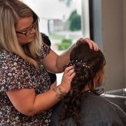 Blake & Co Hair Spa - Tasha doing hair for a bride