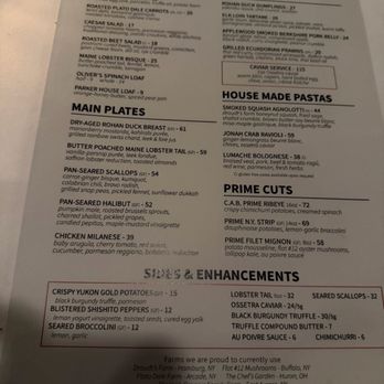Oliver's Restaurant - Menu - New American Near Me - Buffalo, New York