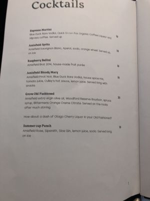 Menu photo 2 Amisfield Bistro Lake Hayes, OTA Menu photo 2 Amisfield Bistro Lake Hayes, OTA