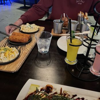 Flights - Mac and Mac & Cheese Flight Caprese Salad Margarita flight Mule flight - New American Near Me - Las Vegas, Nevada Flights - Mac and Mac & Cheese Flight Caprese Salad Margarita flight Mule flight - New American Near Me - Las Vegas, Nevada